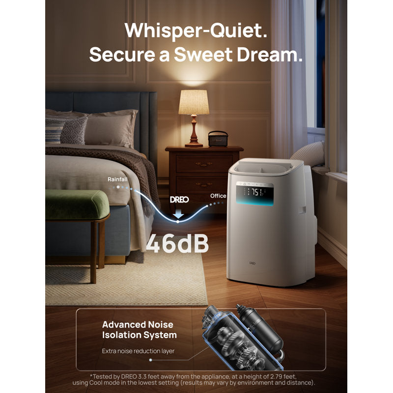 Dreo DR-HAC012S 8,000 BTU Smart Portable Air Conditioner – White