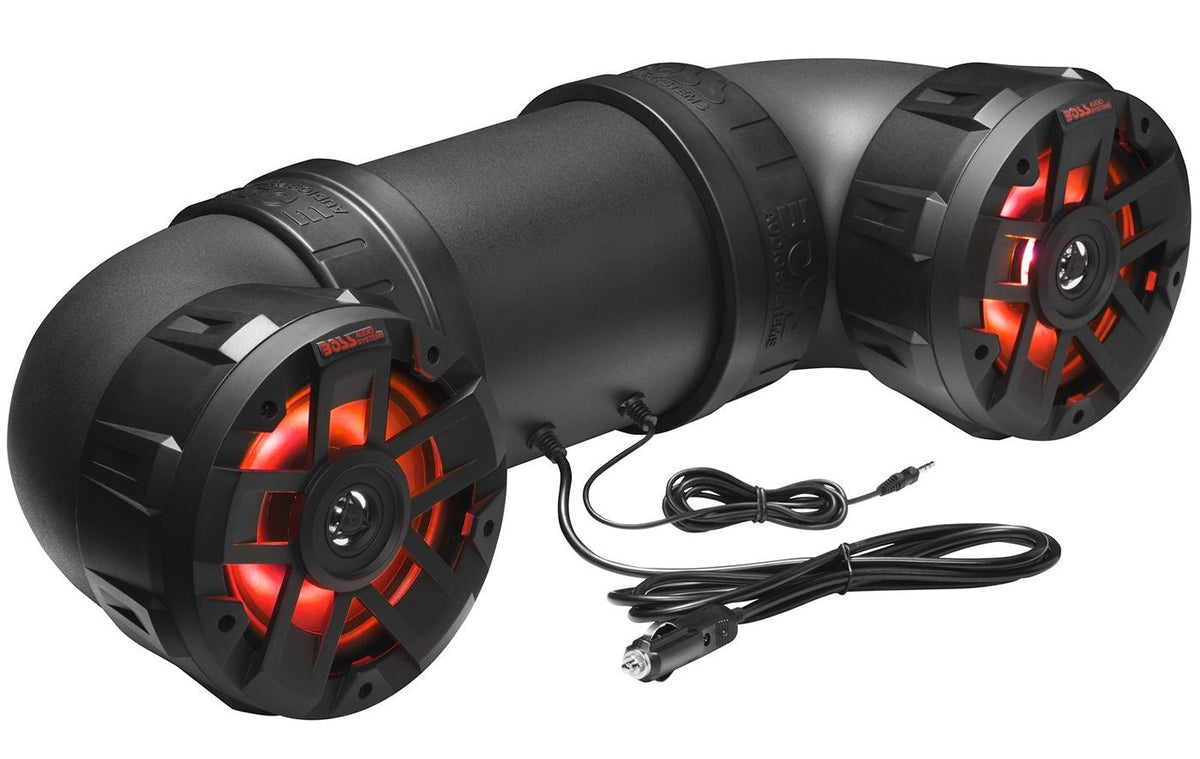 Boss Audio ATV65BRGB All Terrain Powersport Sound System/Speakers, Built-In Amplifier/Bluetooth for ATV/UTV, Black
