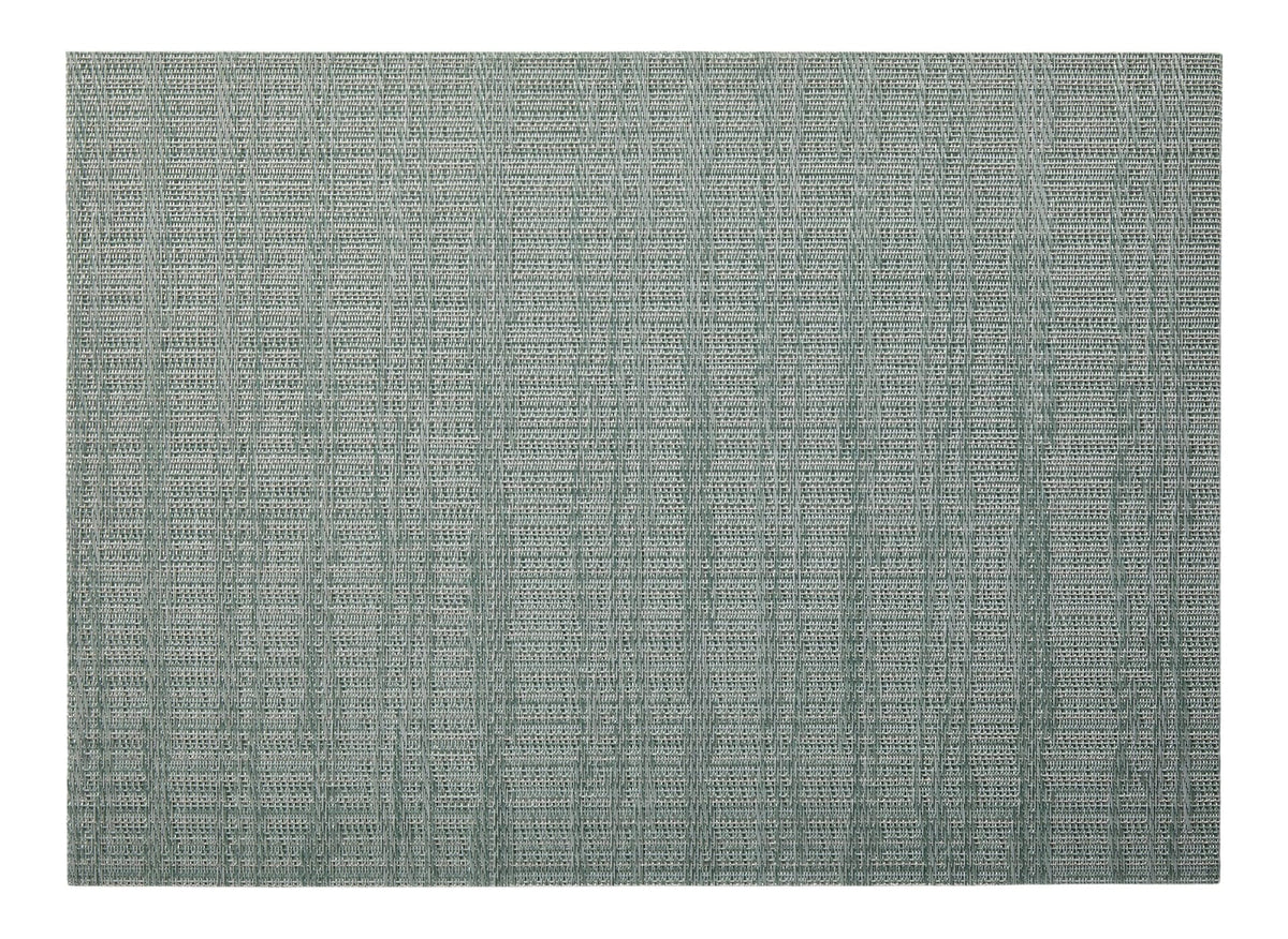 CANVAS Lurex Rectangle Textilene Woven Placemat, Sage, 13-in x 18-in, 4-pk
