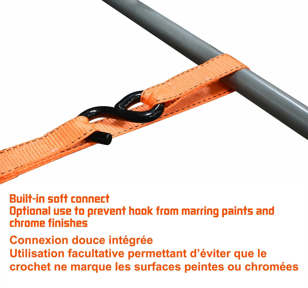 MotoMaster 3,000-lb Heavy-Duty Ratchet Tie Down Straps, with Power Grip Padded Handles, 1.25-in x 10-ft, 2-pk