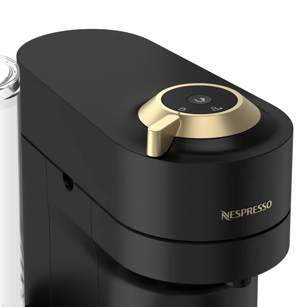 Nespresso Vertuo Pop+ Deluxe Coffee and Espresso Machine by Breville with Aeroccino with $25 Nespresso Coffee Credit, Matte Black and Gold