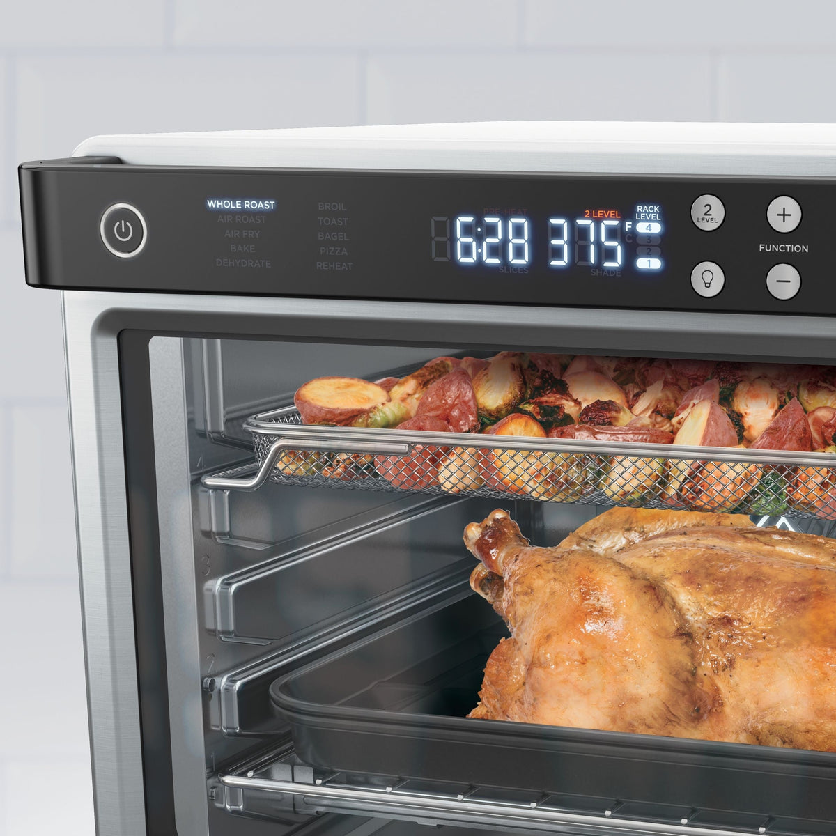 Ninja Foodi XL Pro Digital Convection Air Fryer Toaster Oven, with 10 Functions, Stainless Steel