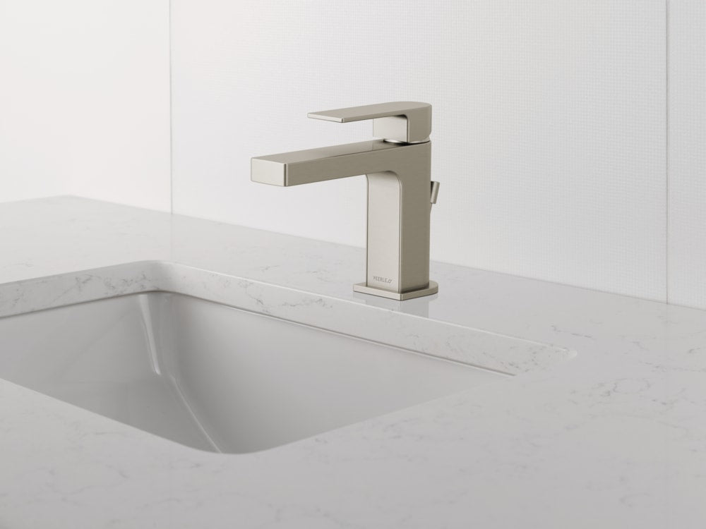 Peerless Xander Single Handle Rigid Spout Single Hole Bathroom Sink Faucet WaterSense Certified, Brushed Nickel