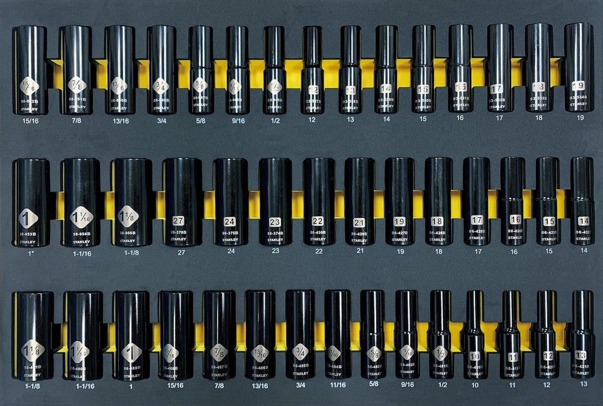 Stanley Professional Grade Black Chrome Socket Set, SAE/Metric, 427-pc