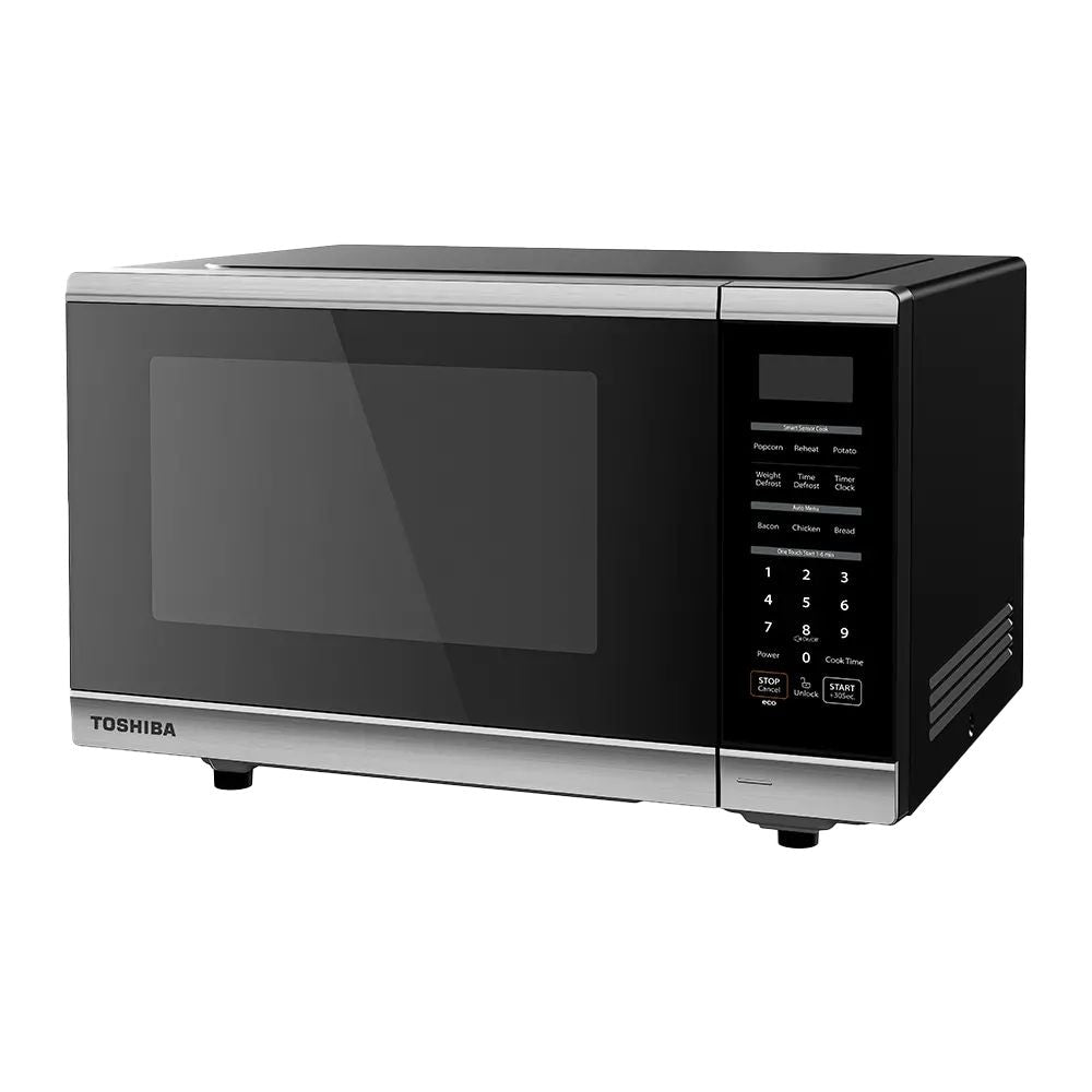 Toshiba Countertop Microwave, 1100 W, Stainless Steel Smart Sensor, 1.3-cu-ft
