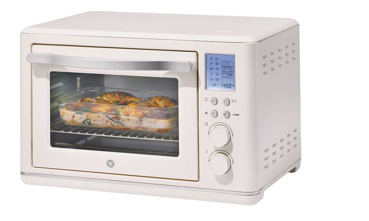 Vida by PADERNO Digital Multi-Functional Air Fryer Toaster Oven with 11 Pre-Set Functions, Shortbread, 6-Slices
