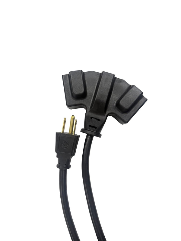 20' 16 Gauge 3-Tap Outdoor Extension Cord, Black N7