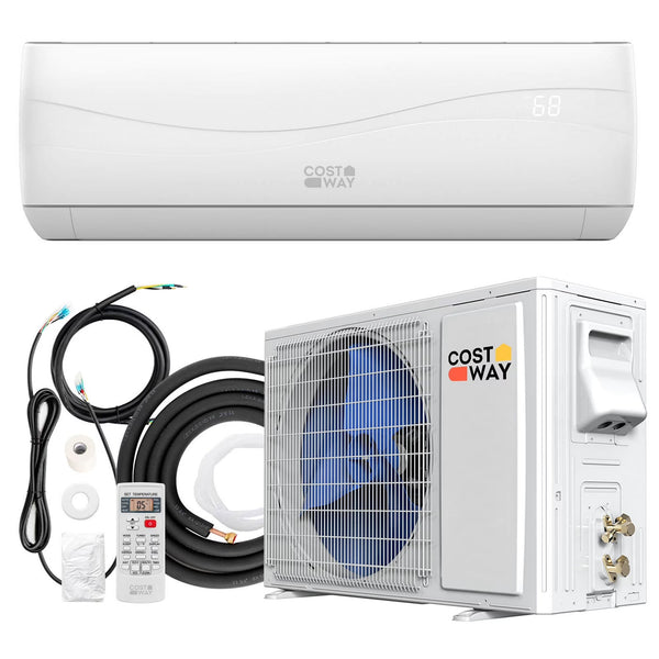Costway 18000 BTU Mini Split Air Conditioner Heater 19 SEER2 1250 Sq. Ft Coverage V0