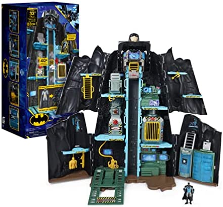 Batman, Bat-Tech Batcave, Giant Transforming Playset with Exclusive 4-- Batman Figure and Accessories M3