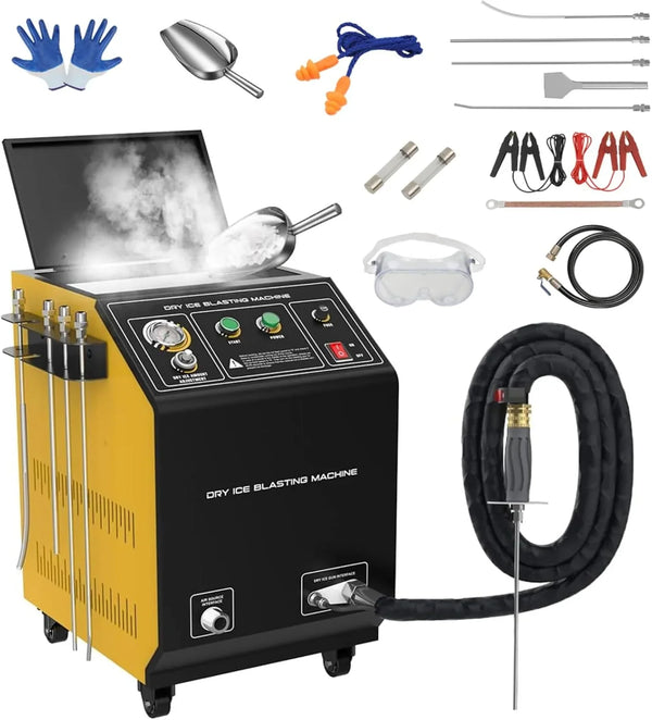 Dry Ice Blasting Machine,HTS705 Pellet Dry Ice Blasters,Industrial Dry Ice Blasting Cleaning Machine, Dry Ice Blaster Engine Cleaner Intake Valve Cleaner, Dry Ice Blast Cleaners 110V/220V R8