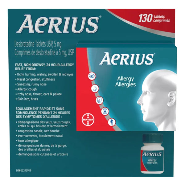 Aerius Allergy Relief, 130 Tablets L4