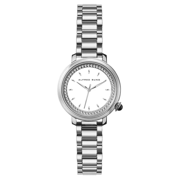 Alfred Sung White Dial Women's Watch H1
