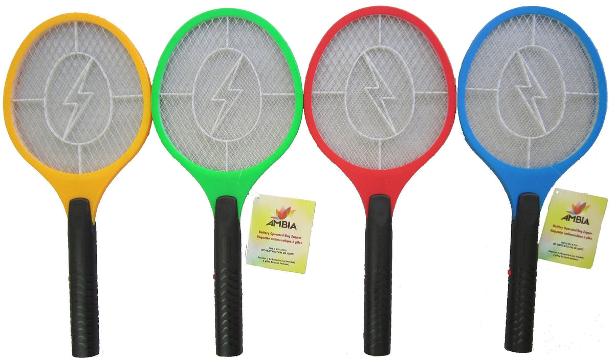 Ambia Battery-Powered Mosquito/Bug Zapper Racket, Assorted Colours