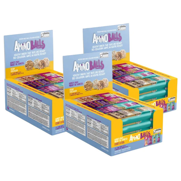Amino Balls Vegan Protein Variety Pack, 36 x 40 g W8