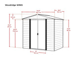 Arrow Woodridge 6x5-ft Corrosion-Resistant Steel Storage Shed