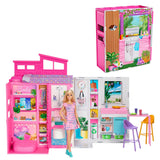 Barbie 2024 Getaway House Playset with Doll, Includes 4 Play Areas, Kids Ages 3+