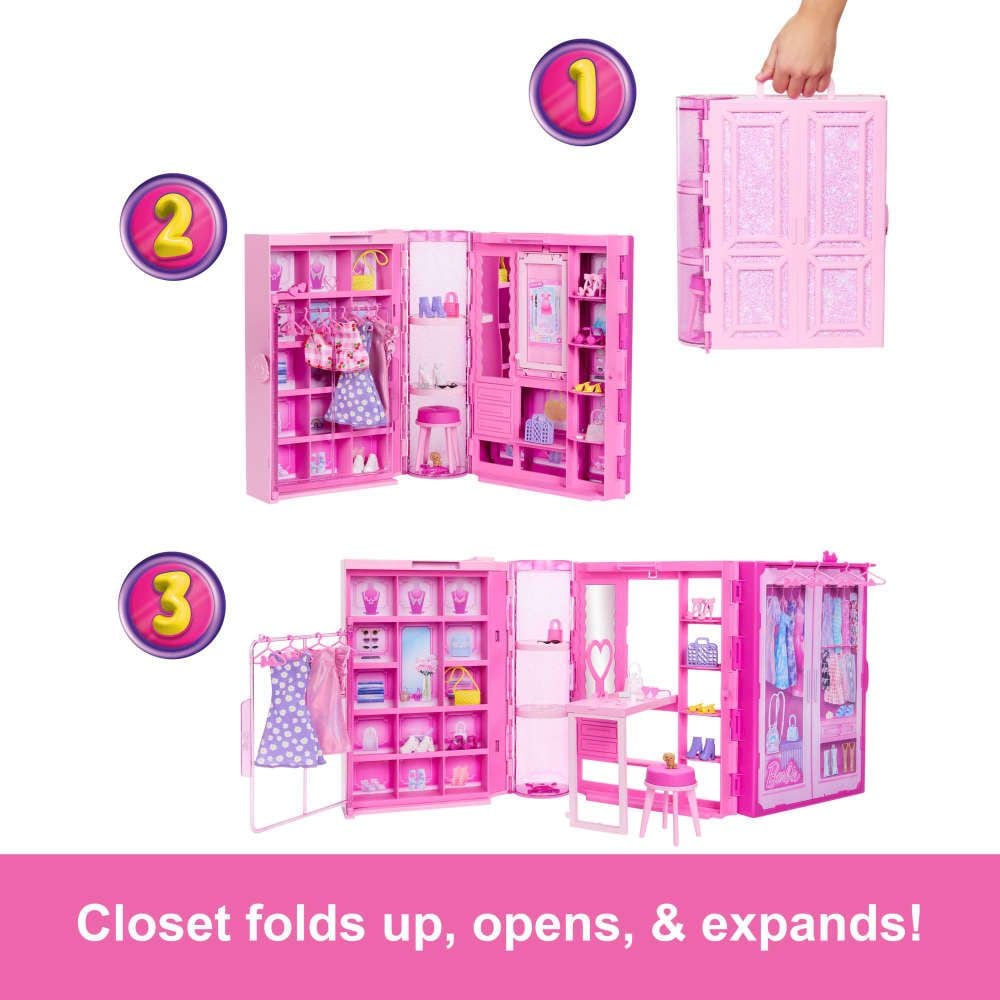 Barbie Dream Closet Toy Playset with Series 3.0 Fashion Doll and 25+ Accessories