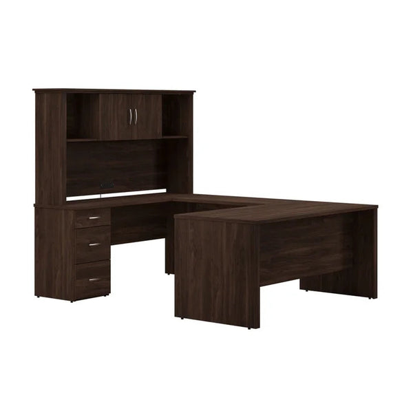 Bestar - Gosford U-Shaped Desk with Hutch M0