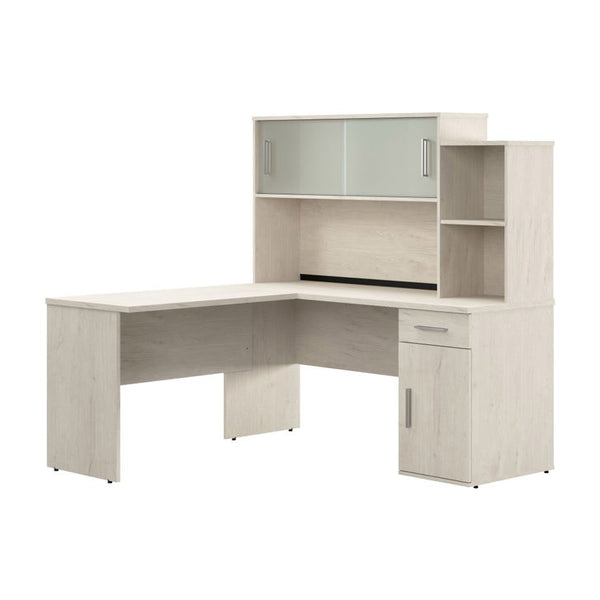 Bestar Orford L-Shaped Desk with Hutch X4
