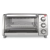 Black & Decker Toaster Oven with Natural Convection, Stainless Steel, 4-Slice