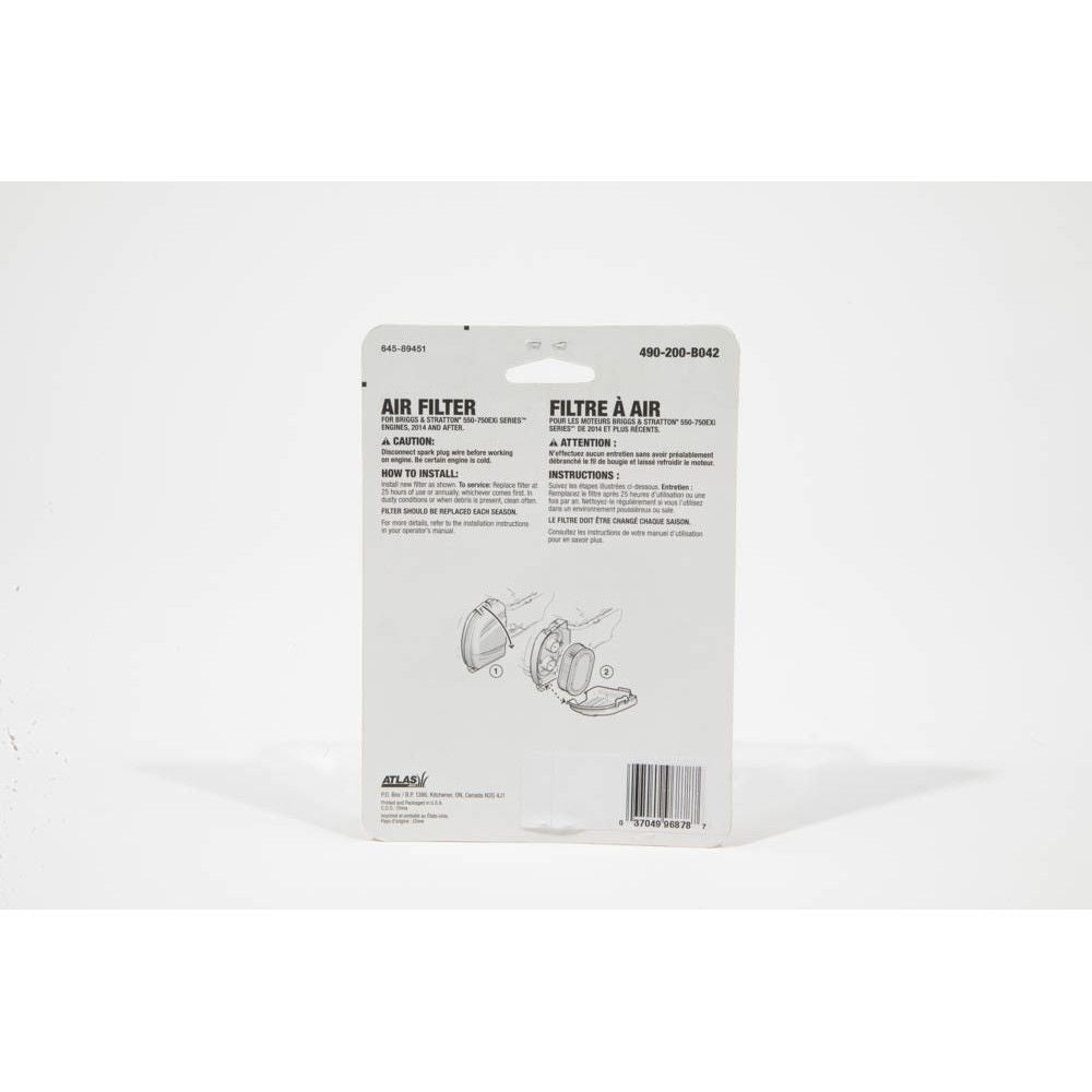 Briggs & Stratton Lawn Mower Replacement EXi Air Filter