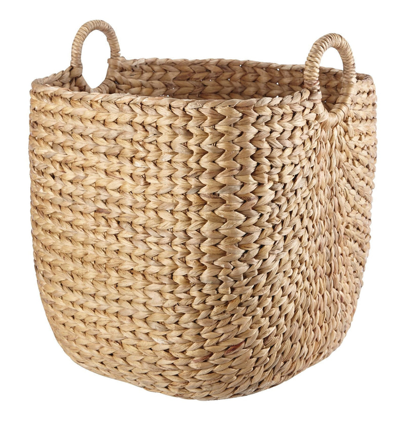 CANVAS Nola Hand Woven Basket, Large, 16 15/16 x 16 15/16 x 18 1/2-in E8