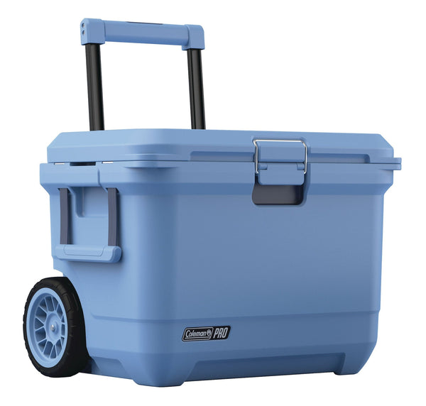 Coleman Pro Wheeled Hard Cooler, Blue, 55 QT M8