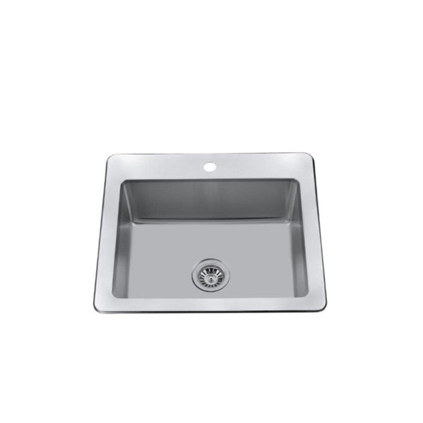 CraftX 25-in Brushed Satin Stainless Steel Drop-in Sink Y6