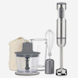 Cuisinart SmartStick 2-Speed Corded Hand Blender with Chopper & Whisk Attachments, Stainless Steel