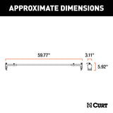 CURT 18122 Quick-Release Roof Rack Crossbars, Black Steel, Select Jeep Wrangler JK
