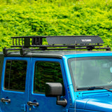 CURT 18122 Quick-Release Roof Rack Crossbars, Black Steel, Select Jeep Wrangler JK