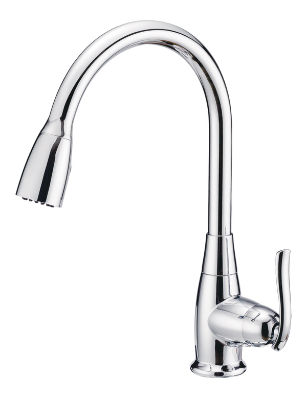 Danze Terrazo Single Handle Pull Down Kitchen Faucet, Chrome T5