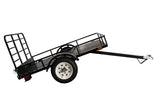 DK2 by Marlon 4x6-ft Single-Axle Black Open Rail Utility Trailer with Ramp Gate, 1314-lb Capacity