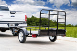 DK2 by Marlon 4x6-ft Single-Axle Black Open Rail Utility Trailer with Ramp Gate, 1314-lb Capacity