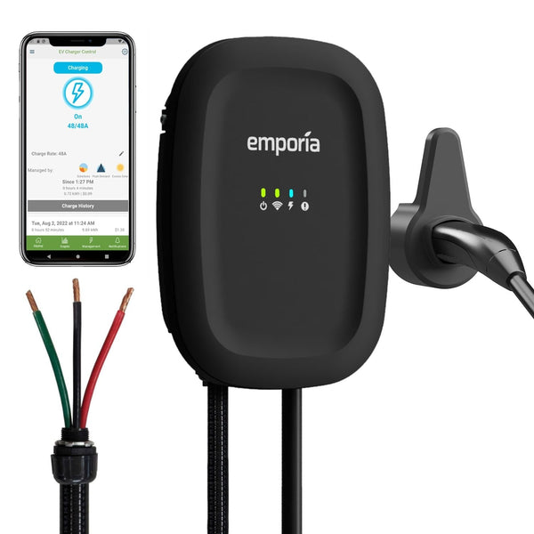 Emporia 48A Wi-Fi Level 2 Hardwired NACS EV Charger O6