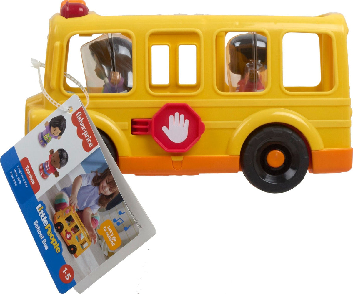 Fisher-Price Little People School Bus Musical Toddler Toy with Lights, Sounds & 2 Figures
