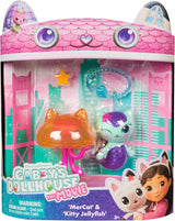 Gabby's Dollhouse: The Movie, MerCat & Kitty Jellyfish, Toy Figures with 2 Accessories, Ages 3+