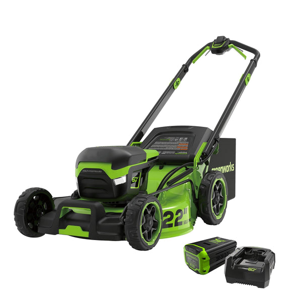Greenworks 22-in 60V Self-Propelled Mower with 1 x 8.0Ah Battery and 6A Charger Q9