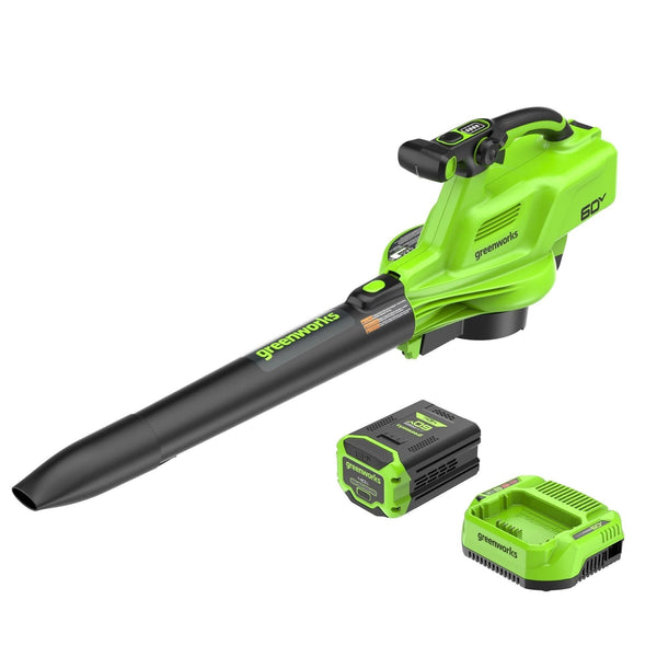 Greenworks 60V 520 CFM/240 MPH Blower Vacuum with 4Ah Battery M5