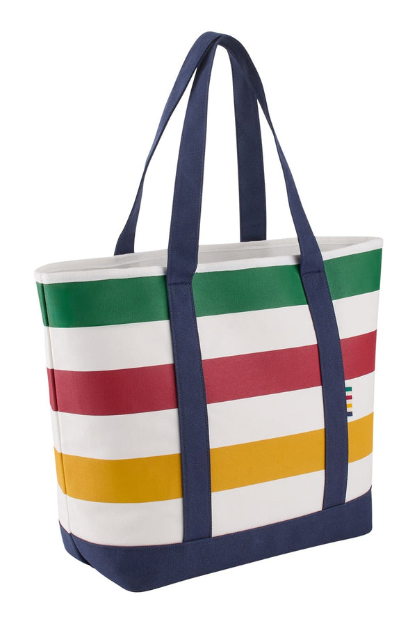 Hudson's Bay Stripes Signature Canvas Tote Bag, 7.5-in, Navy C8