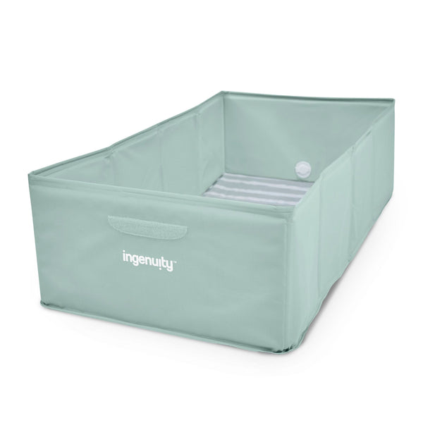 Ingenuity TuckAway Toddler-Friendly Travel Tub, Green B2
