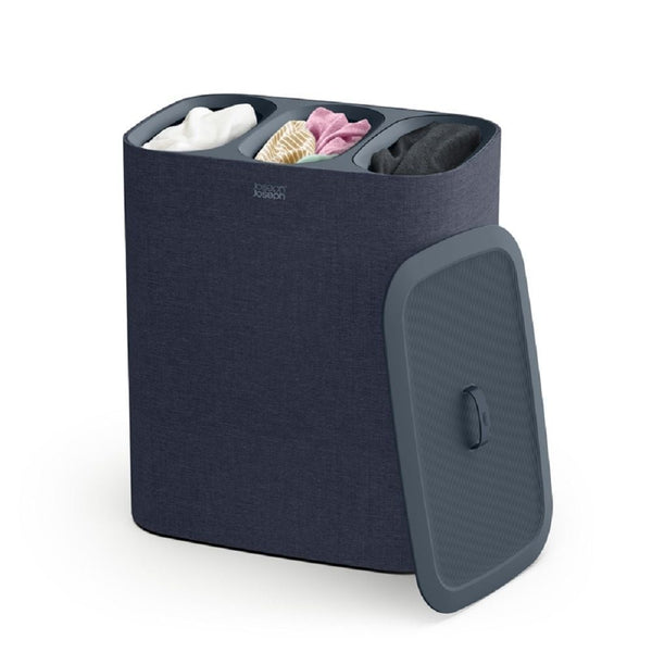Joseph & Joseph Tota Trio Laundry Hamper Separation Basket, Black, 90-L J4