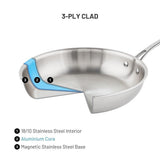 Lagostina 3-Ply Clad Commercial Fry Pan, 30-cm
