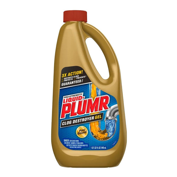 Liquid-Plumr Pro Strength Kitchen Clog Destroyer Gel, Lemon Scent, 946-mL N9