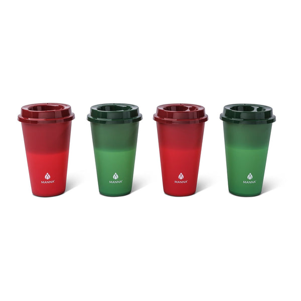 Manna Hot Colour Changing Cups with Lids, 16-oz, 4-pk P9