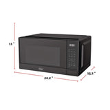 MasterChef Matte Microwave, Black, 1.1-cu-ft