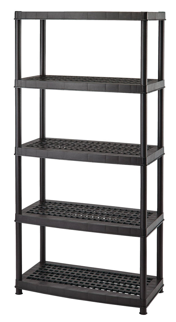 Mastercraft 5-Shelf Resin/ Plastic Storage Rack/ Shelving Unit, 36 x 18 x 72-in J2