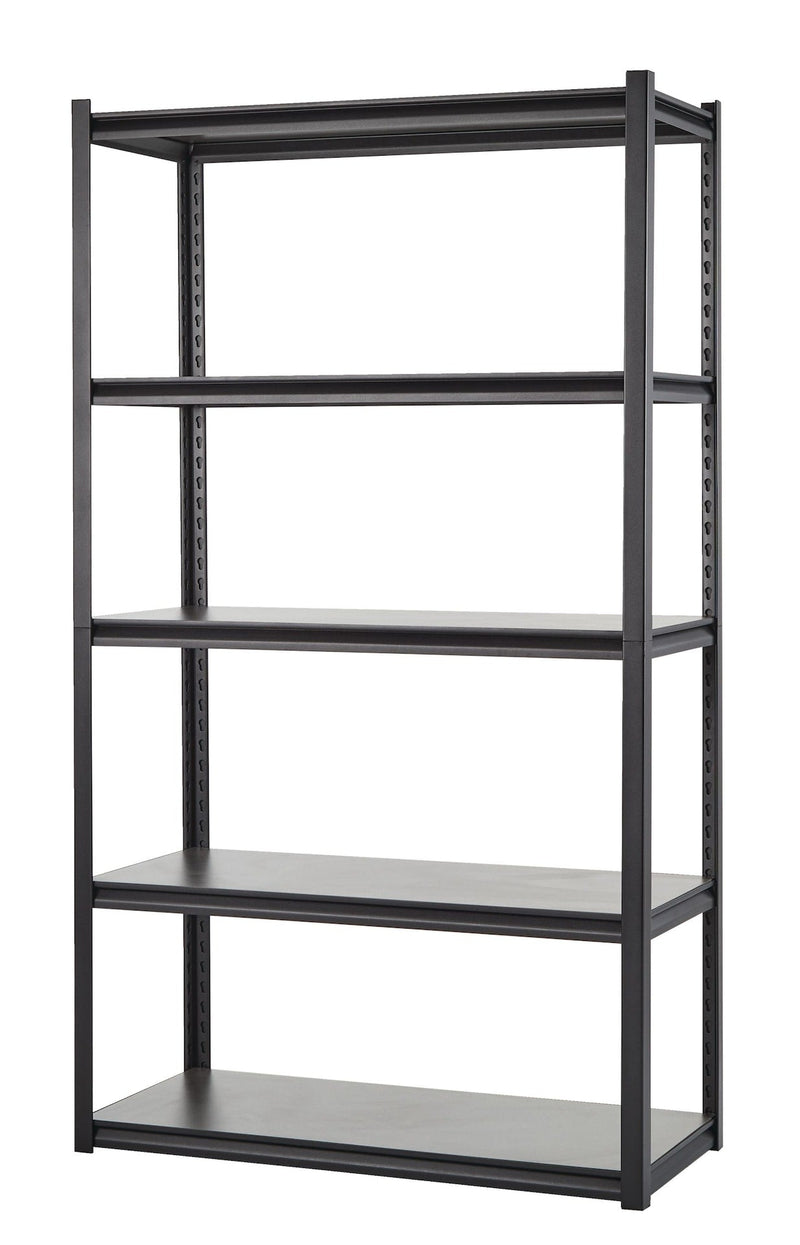 Mastercraft Adjustable 5-Shelf Steel Metal & Wood Storage Rack / Shelving Unit, 41 x 18 x 72-in Y0