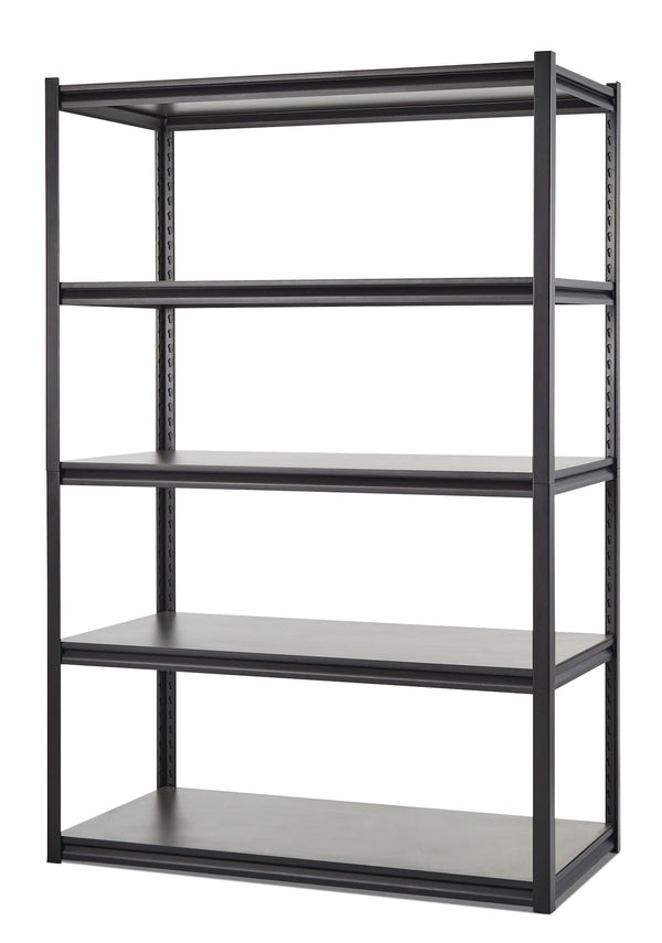 Mastercraft Adjustable 5-Shelf Steel Metal & Wood Storage Rack/Shelving Unit, 48 x 24 x 72-in P9