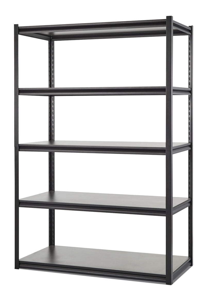 Mastercraft Adjustable 5-Shelf Steel Metal & Wood Storage Rack/Shelving Unit, 48 x 24 x 72-in P9